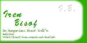 iren bisof business card